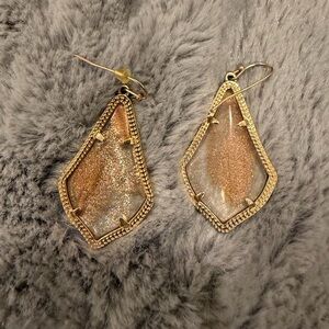 Kendra Scott Gold and Silver Glitter Earrings